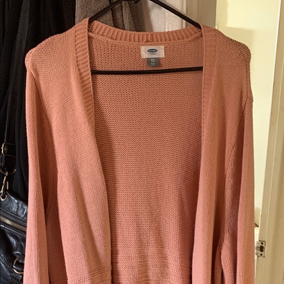 Old Navy Jackets & Blazers - Old Navy peach long sweater XXL